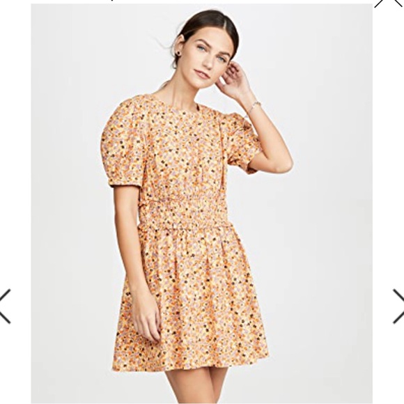 Free People Pennie Mini Dress in Yellow Combo - Picture 2 of 6